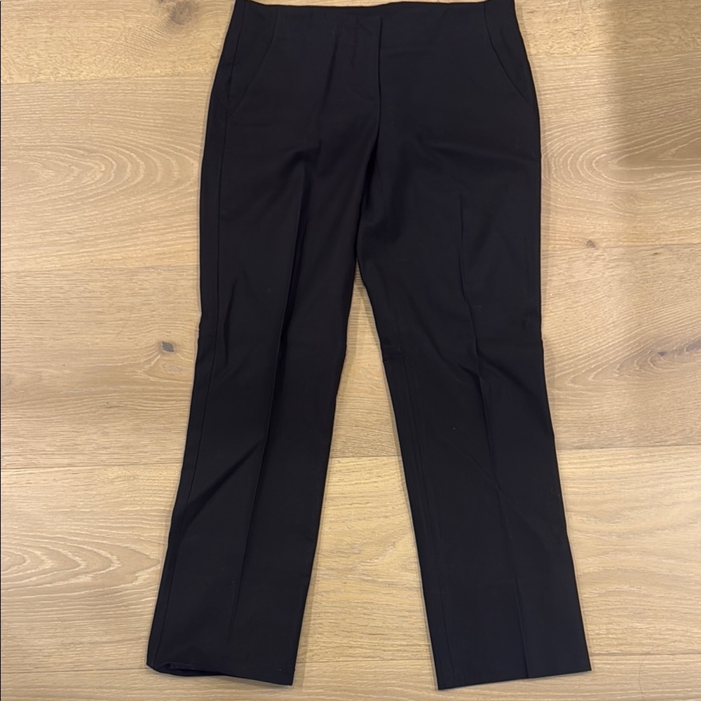 Theory straight leg women’s cropped dress pants with split hem